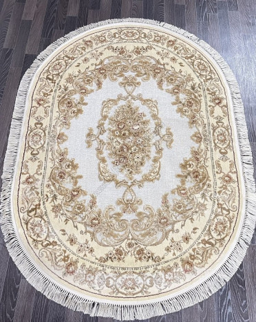 Ковер бельгийский 5082498440 KUNDUZ (Вискоза, бежевый, кремовый)