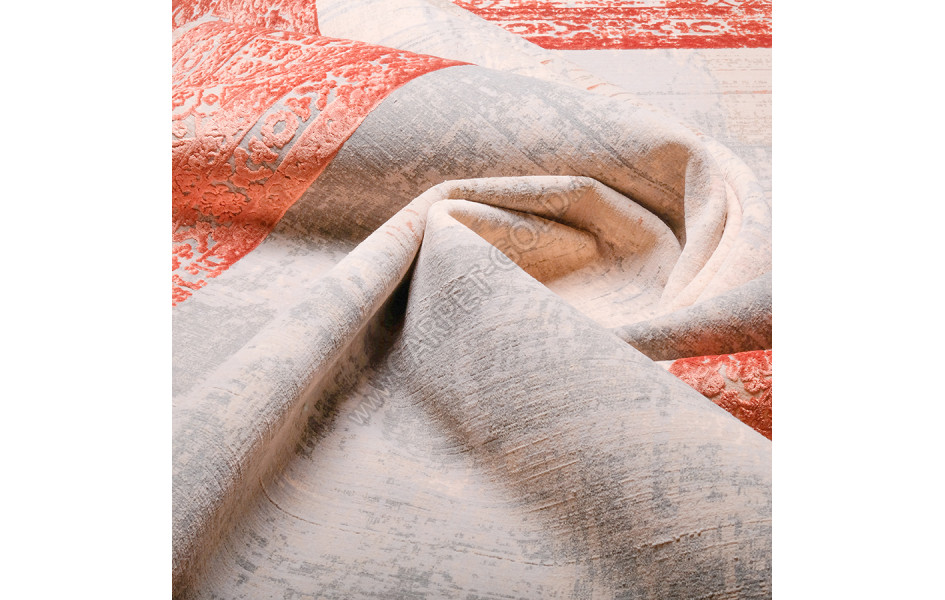 Турецкий ковер Art Deco ДИЗАЙН 3035A ЦВЕТ CREAM2 / ORANGE_2