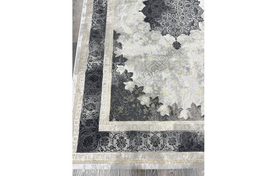 Ковер турецкий Lisa AA610A_IVORY ANTRASIT прямоугольный