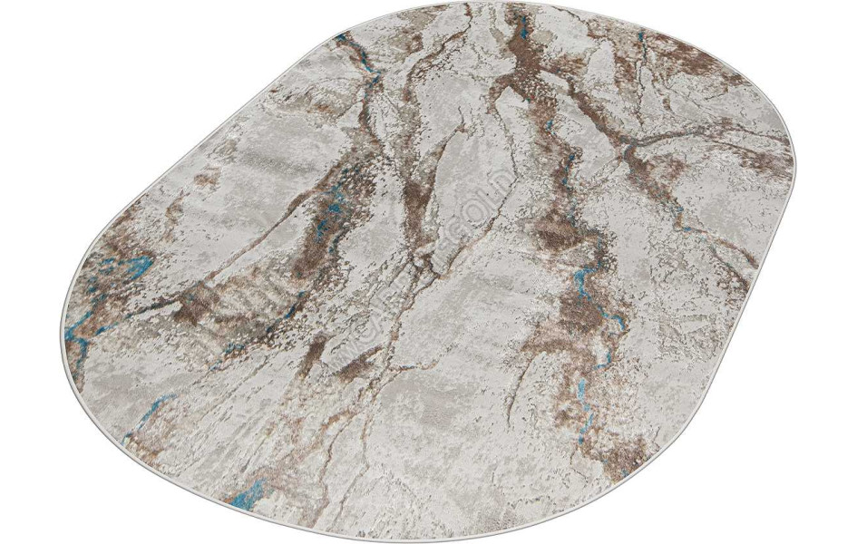 38552A OVAL BLUE FLS / CREAM FLS Eliza