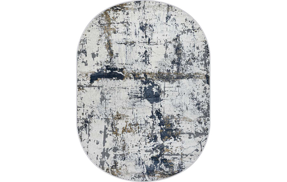 Турецкий ковер Regnum 37379A OVAL BLUE / L.GREY