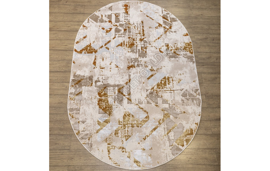 КОВРЫ ДИЗАЙН EU83J ЦВЕТ SHRNIK CREAM овал Rich